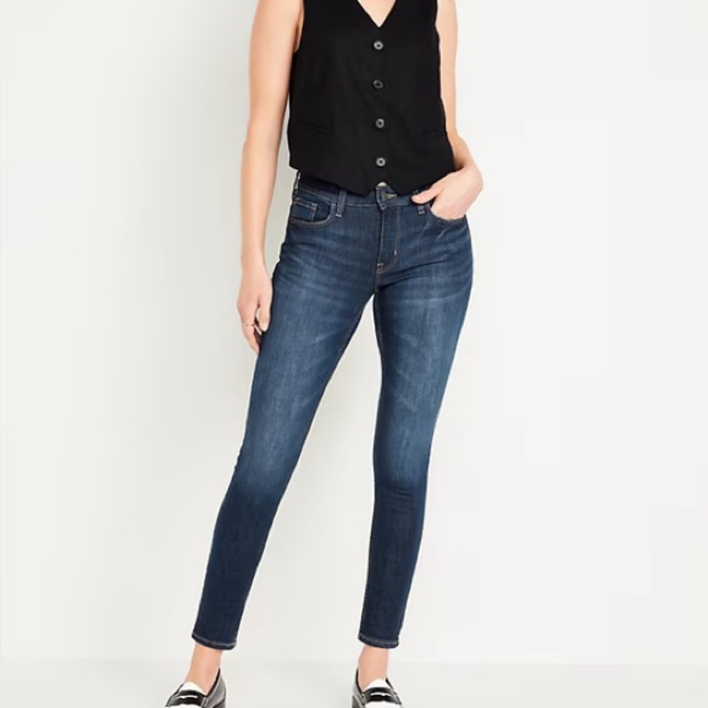 Old Navy Women's Dark Blue Skinny Jeans